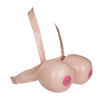Inflatable Boobs Game 2x harness with removable inflatable breasts for adult parties.