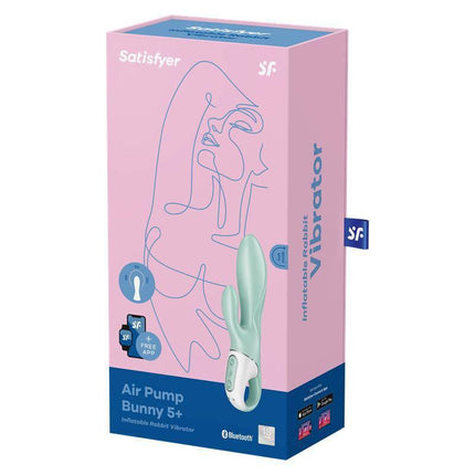 Inflatable Rabbit Vibe Air Pump Bunny 5 with APP Satisfyer Connect in packaging