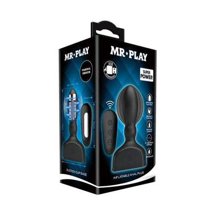 Packaging of Inflatable Remote Control Anal Plug - Mr. Play, featuring ergonomic design and advanced technology for customizable pleasure.
