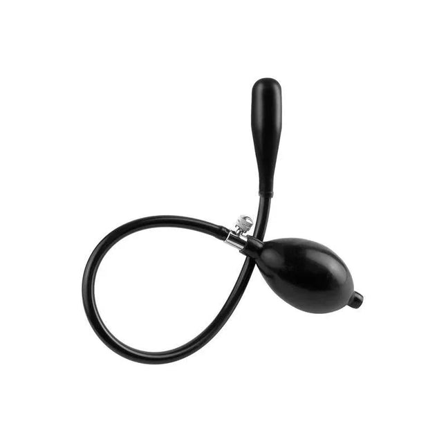 Inflatable Silicone Ass Extensor Black anal toy featuring luxury silicone and precision control for advanced users.