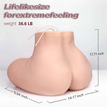 Ingrid Torso with Vibration and Sucking Efect 15.3 kg, lifelike design with measurements for immersive experience and extreme feeling.