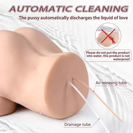 Ingrid Torso with Vibration and Sucking Efect 15.3 kg featuring automatic cleaning and drainage system for easy maintenance.