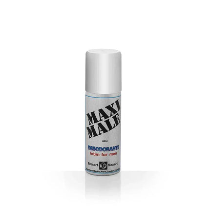 Intimate Male Deodorant 65 ml for hygiene and conditioning with pheromones to enhance attraction and desire, maintains skin pH balance.