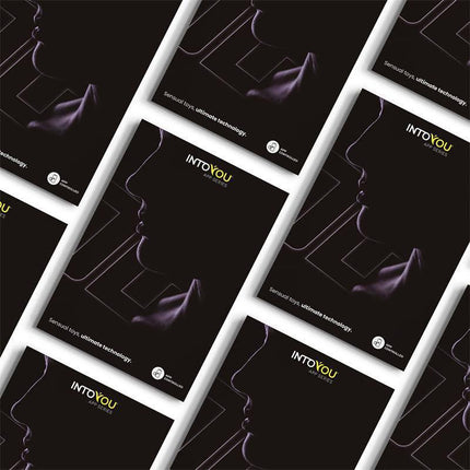 Cover design of Intoyou App Series Catalog 24 pages showcasing app-connected pleasure products and erotic technology.