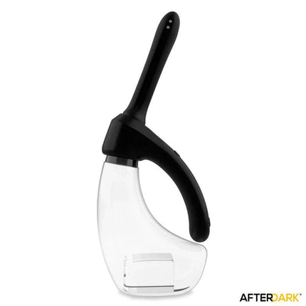 Intren Automatic Anal Douche with Vibration and 5 Water Outlets in black design for adult personal hygiene and stimulation.