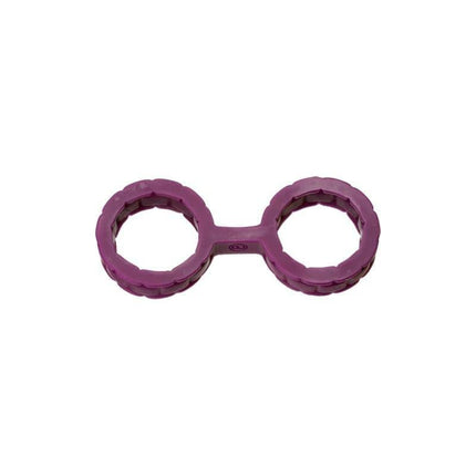 Japanese Silicone Cuffs in purple, premium silicone restraints for wrists and ankles, metal-free for comfort and versatility.