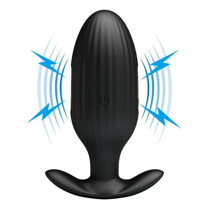 Jefferson Vibro Electroshock Anal Plug with App showing electroshock and vibration features