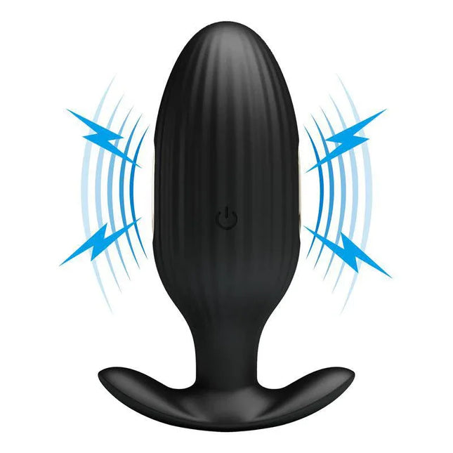 Jefferson Vibro Electroshock Anal Plug with App showing electroshock and vibration features
