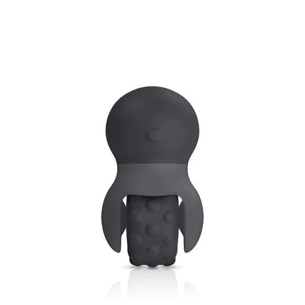 JIMMYJANE Evoke Rol-o Vibrating Massage Wheel with silicone handle and textured wheel for deep muscle relief.