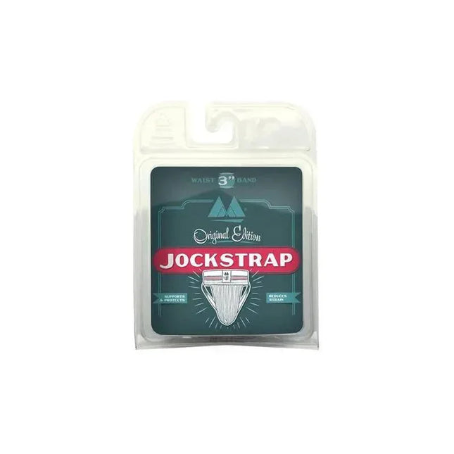 Packaging of Jock White 7.5 cm Weist comfortable everyday suspenders for secure support