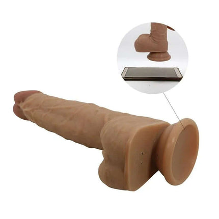 Jonathan Dildo with Vibration and Thrusting with Remote Control showcasing realistic features and design for enhanced pleasure.