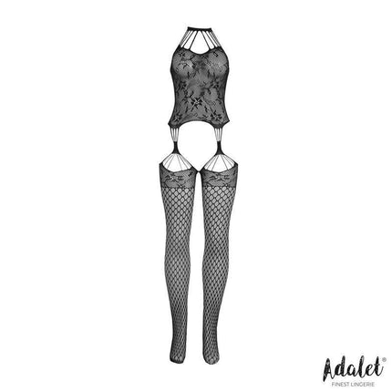 Julia Bodystocking with Garter by Adalet, featuring a bold fishnet pattern and integrated garter for a seductive and contemporary look.