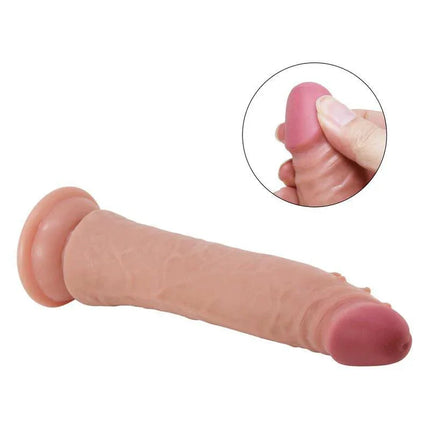 Kable Realistic Sliding Dildo with Suction Cup featuring lifelike texture and pronounced head for immersive experience.