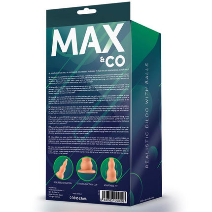Max & Co packaging for Kai Adaptable Butt Plug Flesh 9,4 - 18.4 cm with product features highlighted on box.