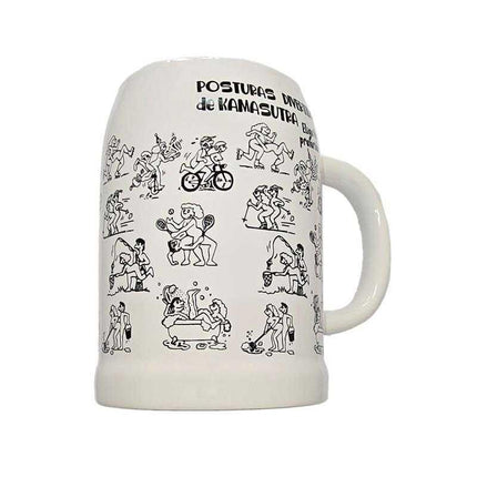 Kamasutra Jug 700ml - Fun Ceramic Party Gift featuring humorous graphics for celebrations and events.