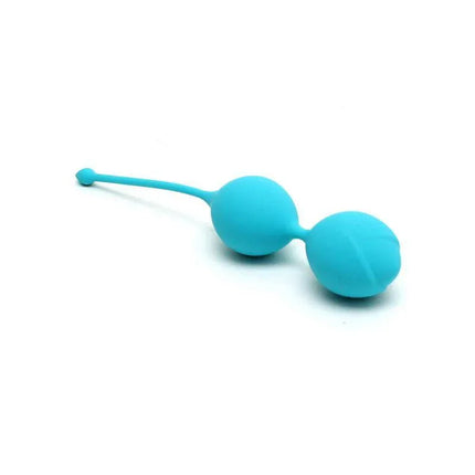 Kegel balls 35 mm Amsterdam Blue silicone pelvic exerciser with pull-out cord