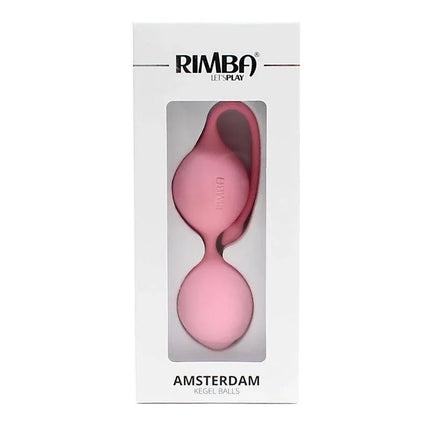 Kegel balls 35 mm Amsterdam Light Pink in packaging, ideal for pelvic floor training and wellness.