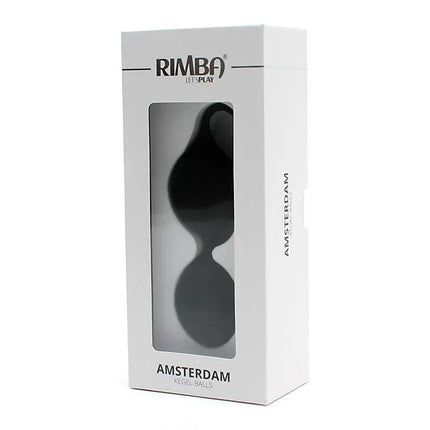 Kegel balls Amsterdam 35 mm Black in packaging for pelvic floor training.