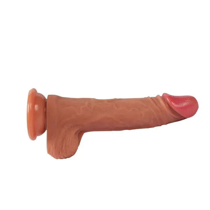 Kevin Dildo Dual Layer Silicone 7.87 with realistic texture and color, made from medical-grade silicone for a lifelike experience.