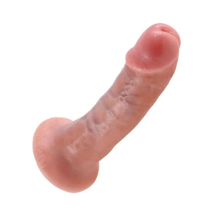 King Cock Dildo 6 - Flesh, lifelike 6-inch dildo, body-safe and phthalate-free, realistic design for enhanced pleasure.
