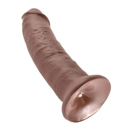 King Cock Dildo 9 - Brown in lifelike design, 9 inches long, phthalate-free, latex-free, hypoallergenic, with realistic detail and body-safe material