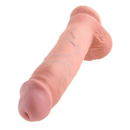 King Cock Cock with Balls 11 - Flesh dildo with realistic texture and suction cup base