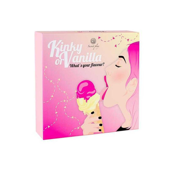 Kinky or Vanilla Game - Discover Your Flavor box featuring a pink ice cream theme.