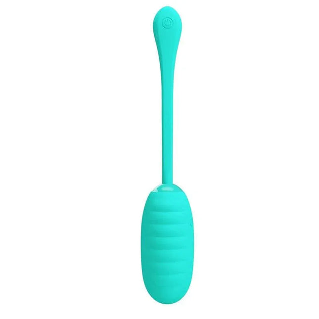 Kirk Vibrating Egg Green with textured silicone body and USB-rechargeable design