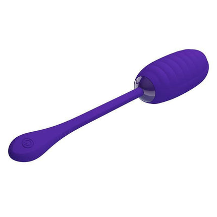 Kirk Vibrating Egg Violet with silicone texture and 12 vibration modes for versatile pleasure