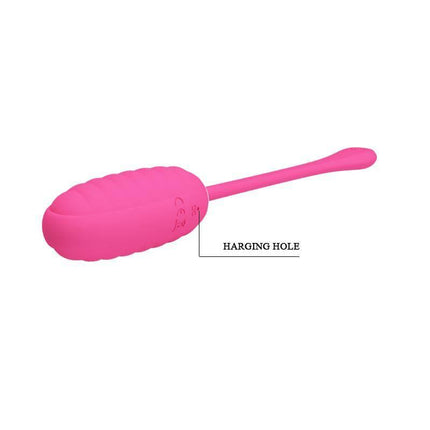 Kirk Vibrating Egg with Movil APP Silicone USB in pink with body-safe silicone sleeve and charging hole detail