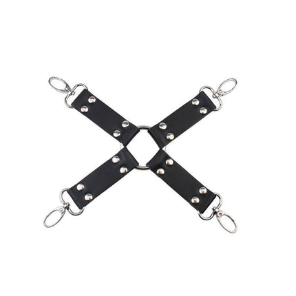 Kit Restrain You Lover Silicone bondage restraint X-cross with metal clasps for secure adult play.