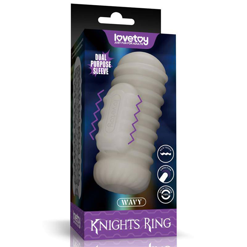 Knights Ring Vibrating Dual Purpose Sleeve Wavy - secretsextoys.store