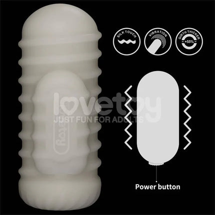 Knights Ring Vibrating Dual Purpose Sleeve Wavy with silk touch, vibration, and girth enhancement features shown.