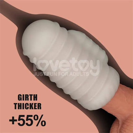 Knights Ring Vibrating Dual Purpose Sleeve Wavy for girth enhancement and vibration, increases girth by 55%