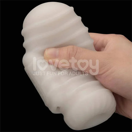 Person holding Knights Ring Vibrating Dual Purpose Sleeve Wavy