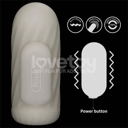 Knights Ring Vibrating Dual Purpose Sleeve with vibration and girth boost features in white