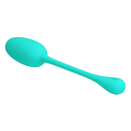 Knucker Vibrating Egg Green, a premium silicone pleasure device with 12 vibration functions, USB rechargeable for intimate moments.