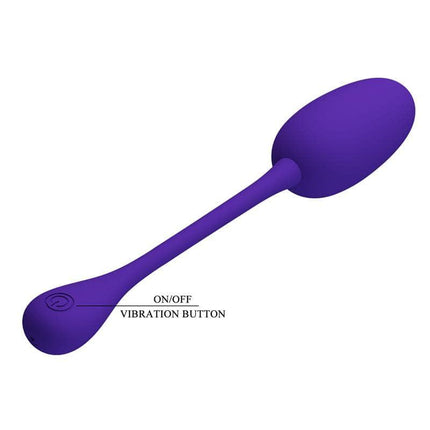 Knucker Vibrating Egg Purple with silicone design, 12 vibration functions, and discreet purple color shown in image.