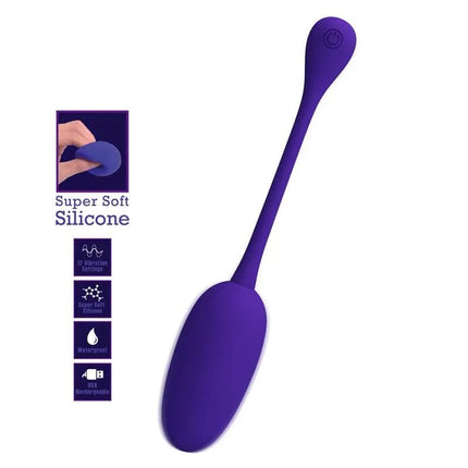 Knucker Vibrating Egg Purple made of super soft silicone with 12 vibration functions for enhanced intimate experiences.