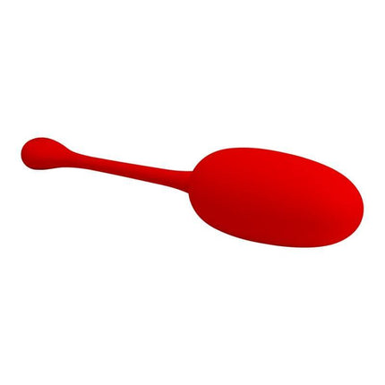 Knucker Vibrating Egg Red by Pretty Love, 12 vibration functions for solo or couples.