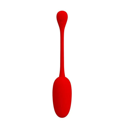 Knucker Vibrating Egg Red silicone vibrator with 12 functions by Pretty Love