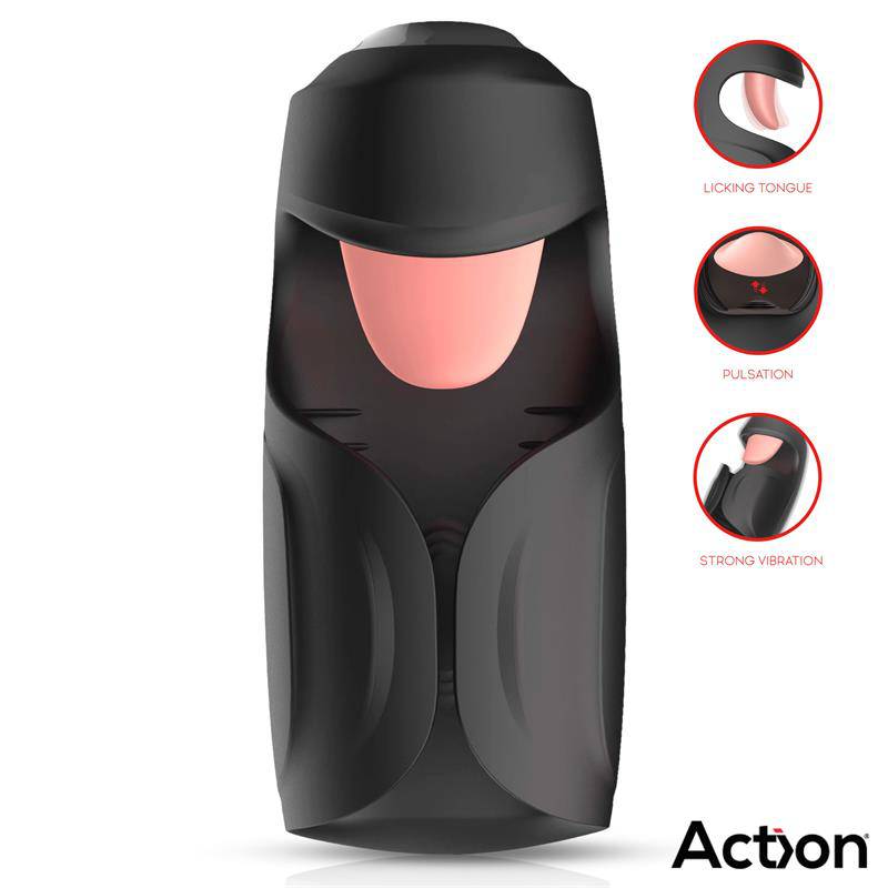 Kubex Masturbator with Licking Tongue, Pulsation and Vibration - secretsextoys.store