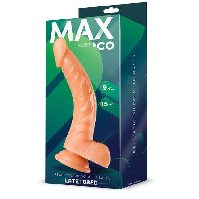 Packaging of Kurt Realistic Dildo with Testicles Flesh 9,4 - 24 cm from Max & Co.