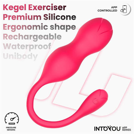 Kyra Pelvic Floor Trainer with Pressure Sensing and App, ergonomic design, premium silicone, app controlled by Intoyou®.
