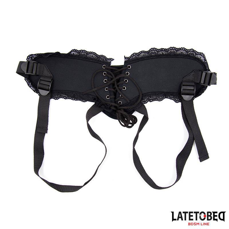 Lace Edge Strap On with Silicone Ring - secretsextoys.store