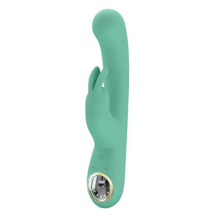 Lamar Vibrator G-Spot Rabbit Mint in mint-colored silicone design for dual stimulation