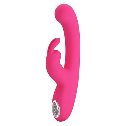 Lamar Vibrator G-Spot Rabbit Pink dual-action stimulator for enhanced pleasure featuring curved G-spot shaft and bunny clitoral stimulator