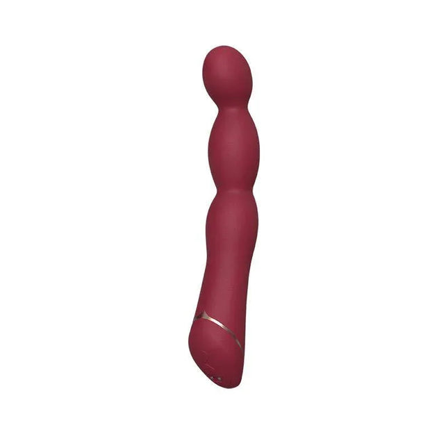 Red Lapper G-Spot Vibrator with 9 Functions featuring ergonomic design for targeted stimulation against a plain white background.