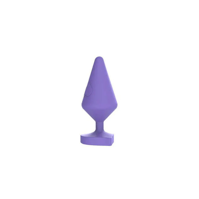 Large Luv Heart Plug Purple Silicone for comfortable and stylish body-friendly pleasure, featuring teardrop shape and heart design. 