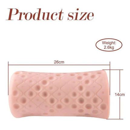 Detailed view of Large Thrusting Machine II Masturbator sleeve with dimensions and weight information.